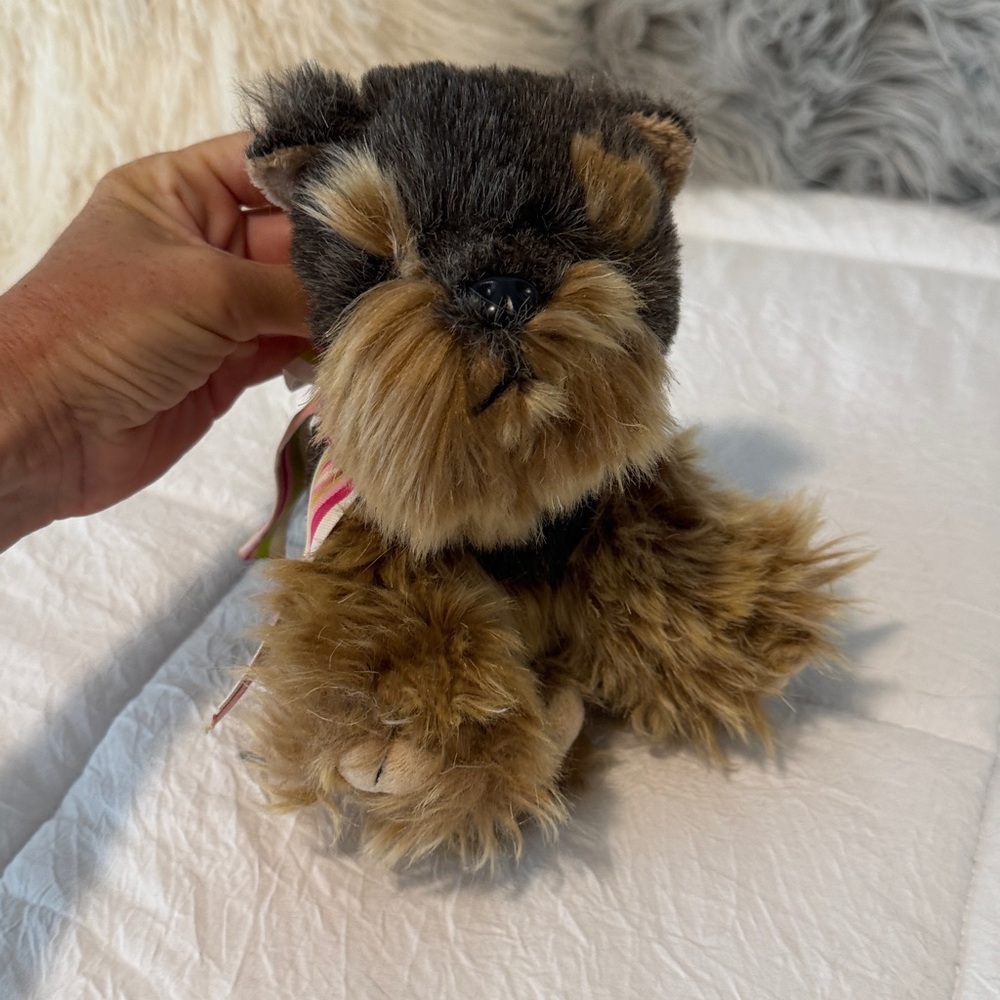 Pooch Parlor Furry Brown Plush terrier Dog stuffed animal